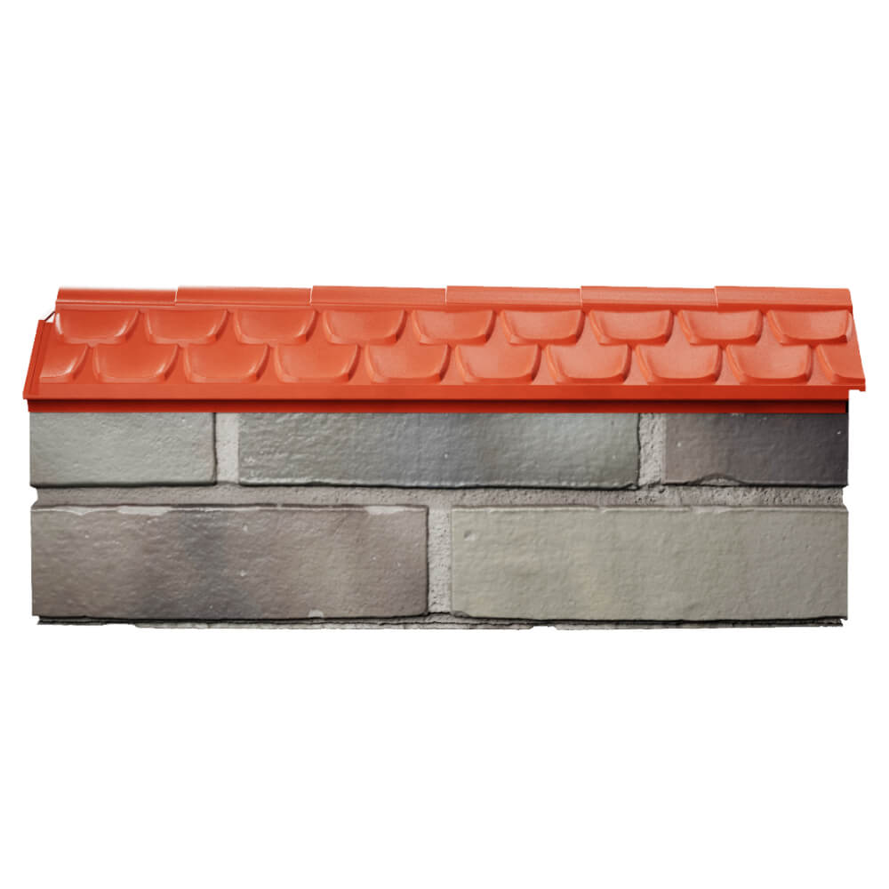 Парапет Zking Эльбрус Красный с посадкой на 0.5 кирпича (130мм) в Киселевске фото