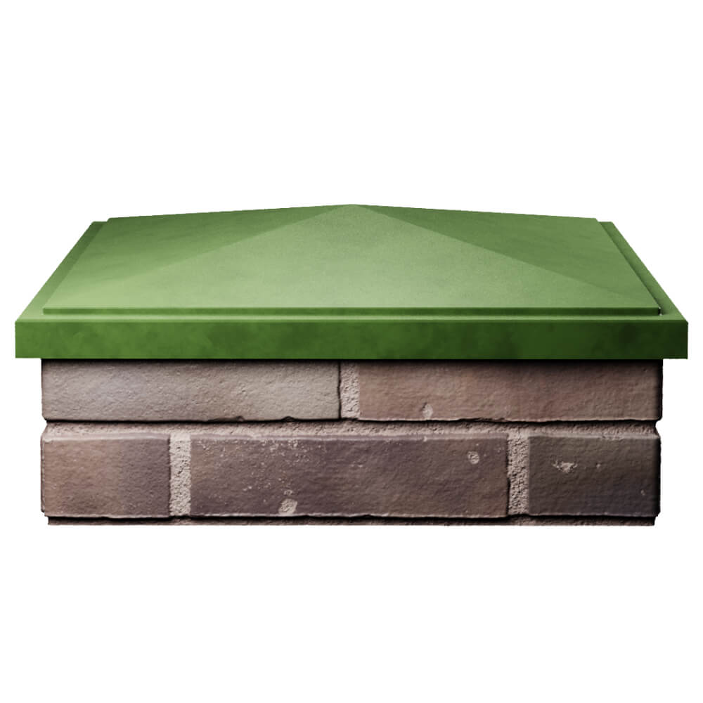 Колпак Zking БонаМоно Зеленый на столб 2х2 кирпича (515х515, 530х530мм) Киселевск фото