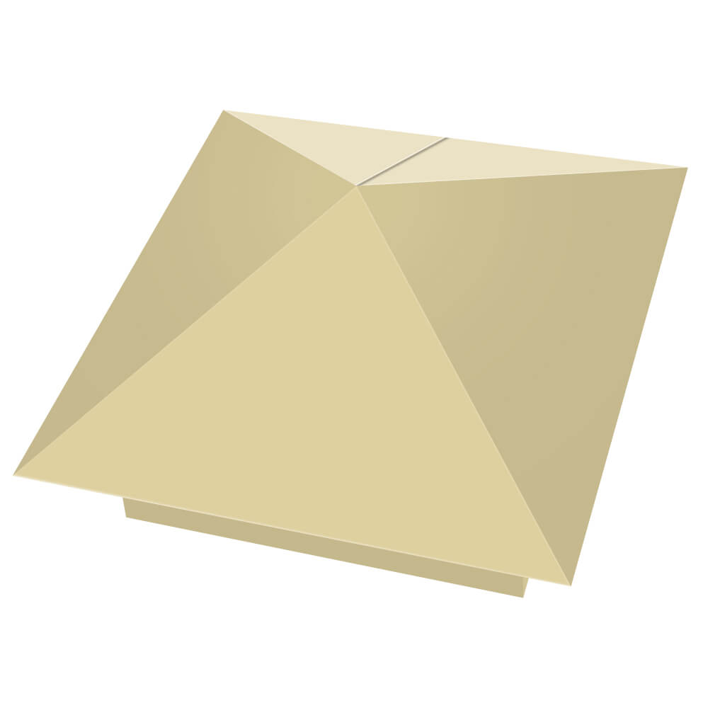 Колпак металлический 400х400мм RAL1014 Бежевый заборный Киселевск фото