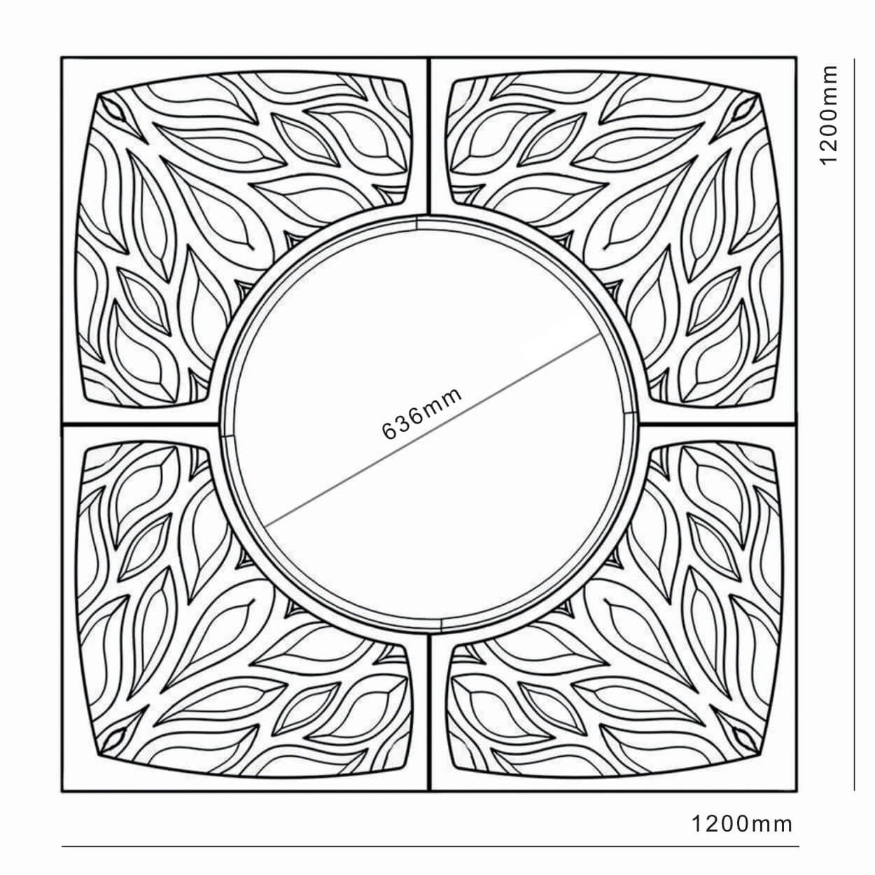 Приствольная решетка для дерева ZKING CRUST 1.2х1.2м Черная в Киселевске фото