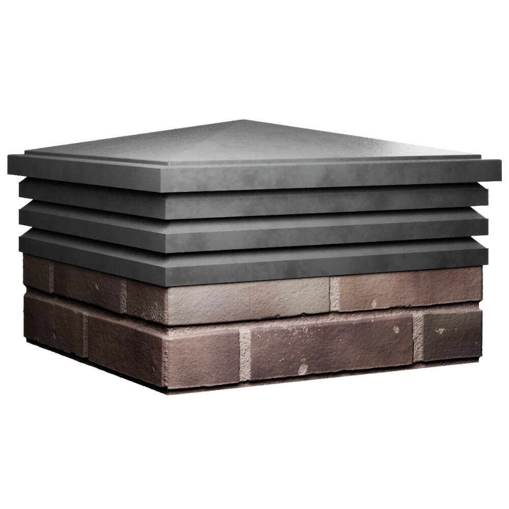 Колпак Zking Бона ХайТек Серый на столб 2х2 кирпича (513х513мм) в Киселевске фото