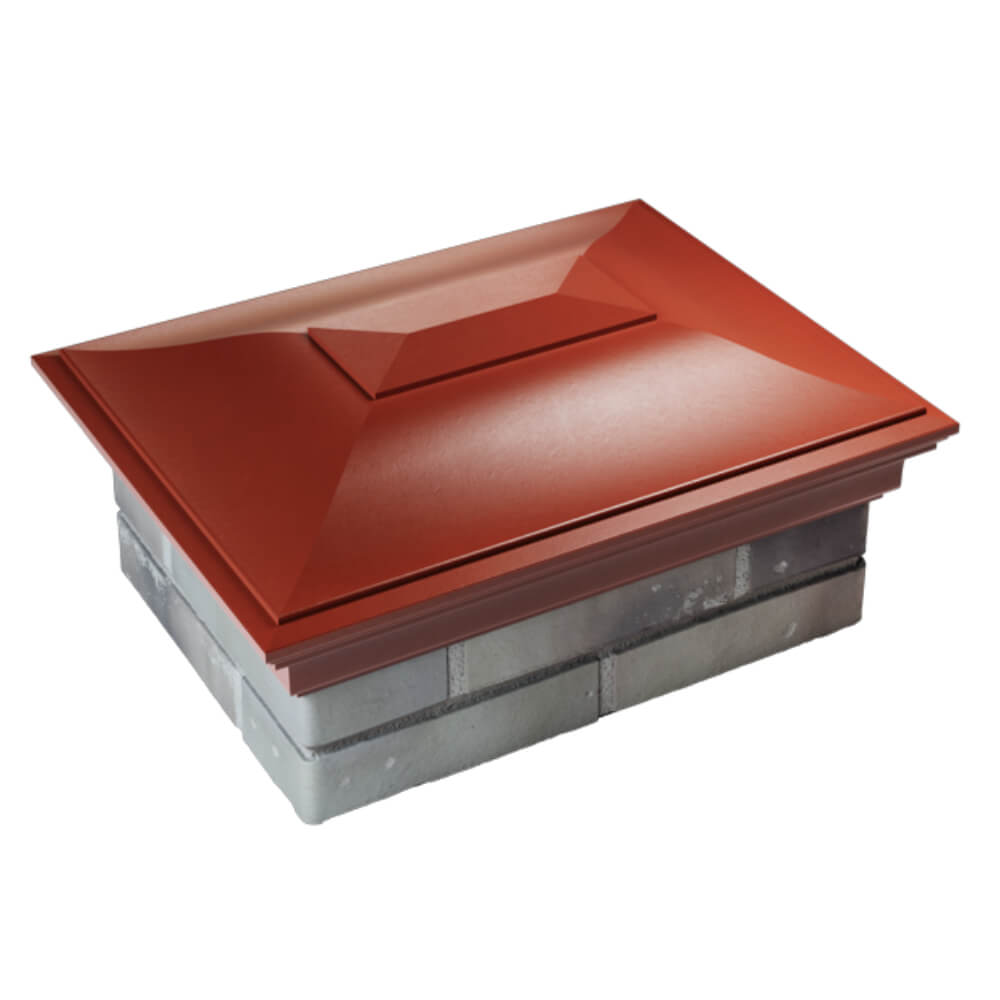 Колпак Zking Монблан Красный на столб 2х1.5 кирпича (515х385мм) Киселевск фото