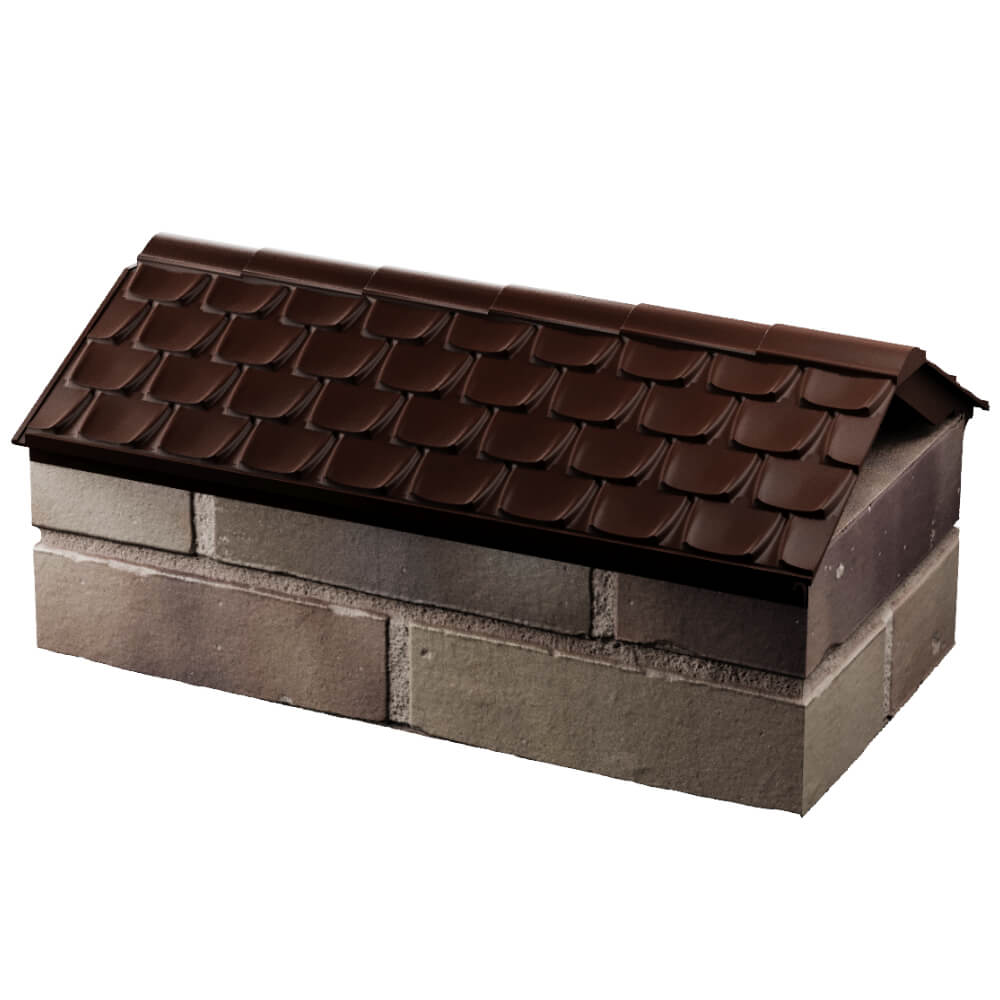 Парапет Zking Эльбрус Коричневый с посадкой на 1 кирпич (255мм) в Киселевске фото