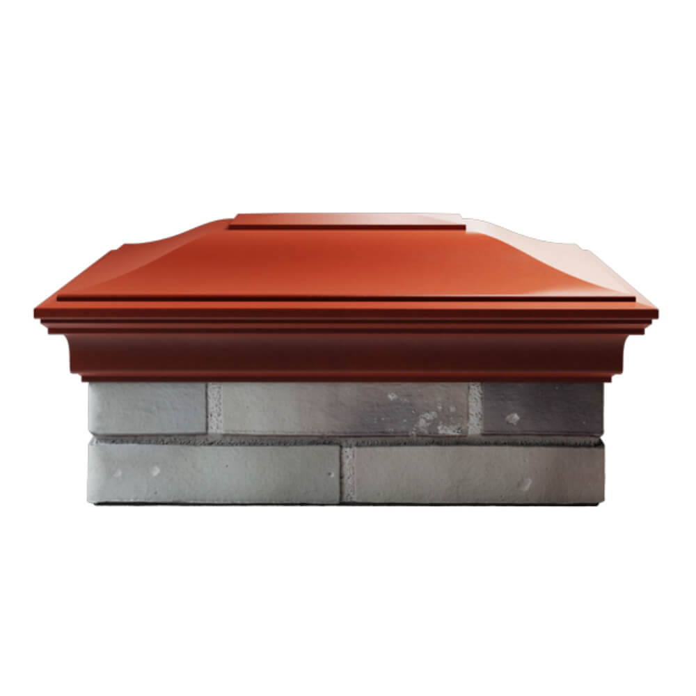 Колпак Zking Монблан Красный на столб 2х1.5 кирпича (515х385мм) в Киселевске фото