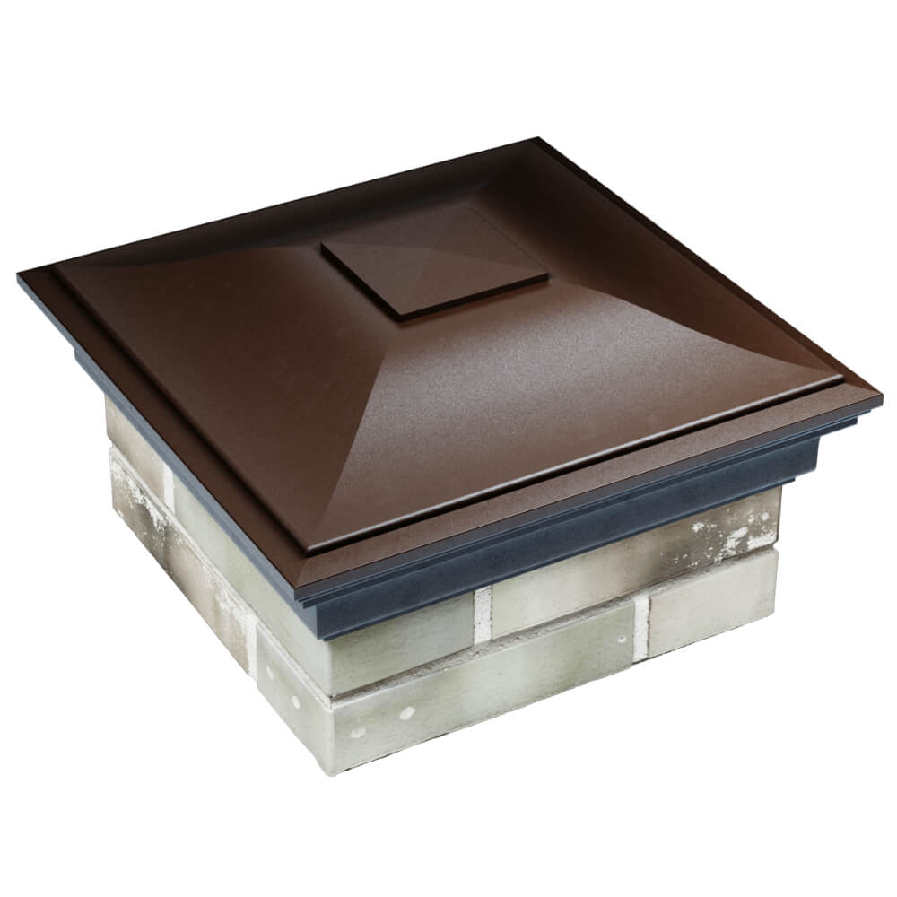 Колпак Zking Монблан Коричневый на столб 1.5х1.5 кирпича (385х385мм) в Киселевске фото