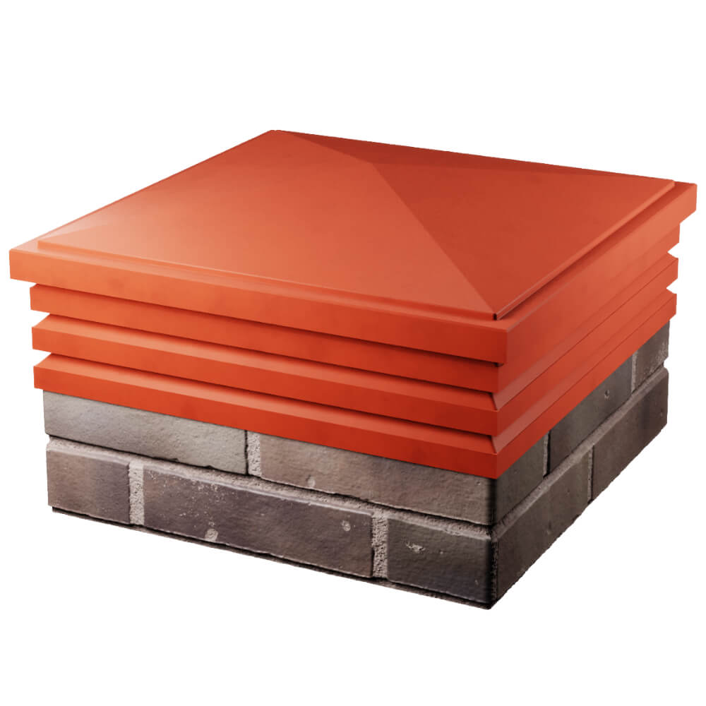 Колпак Zking Бона ХайТек Красный на столб 2х2 кирпича (513х513мм) в Киселевске фото