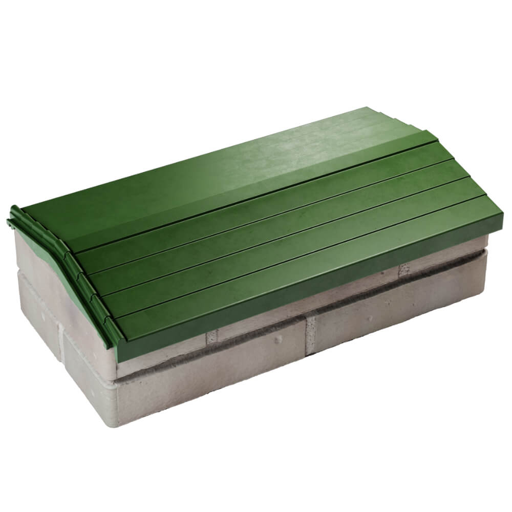 Парапет Zking Бона ХайТек Зеленый с посадкой на 1 кирпич (200/225/255мм) в Киселевске фото