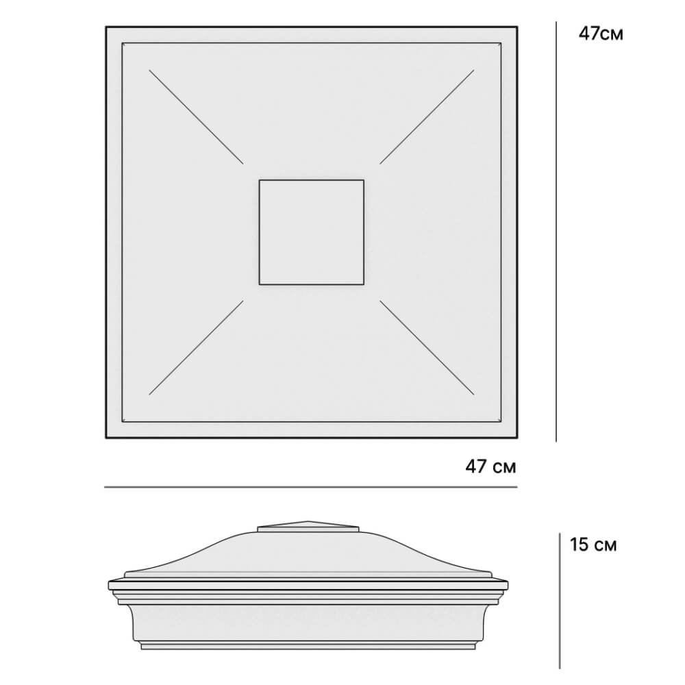 Колпак Zking Монблан Коричневый на столб 1.5х1.5 кирпича (385х385мм) в Киселевске фото