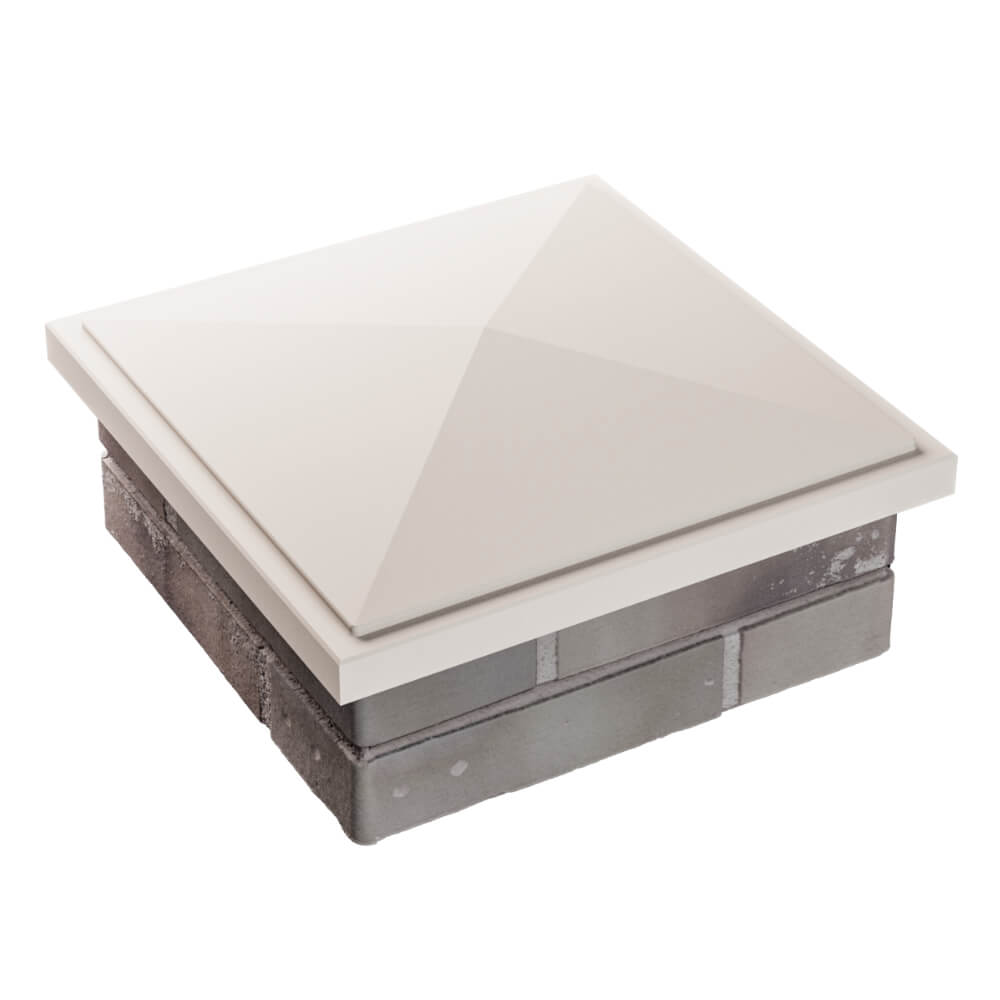 Колпак Zking БонаМоно Бежевый на столб 1.5х1.5 кирпича (385х385, 400х400мм) в Киселевске фото