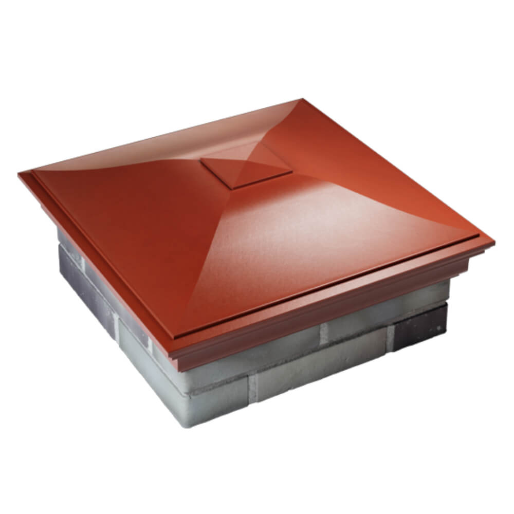 Колпак Zking Монблан Красный на столб 2х2 кирпича (515х515мм) Киселевск фото