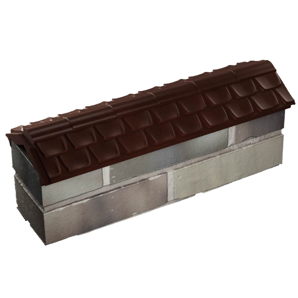 Парапет Zking Эльбрус Коричневый с посадкой на 0.5 кирпича (130мм) в Киселевске фото