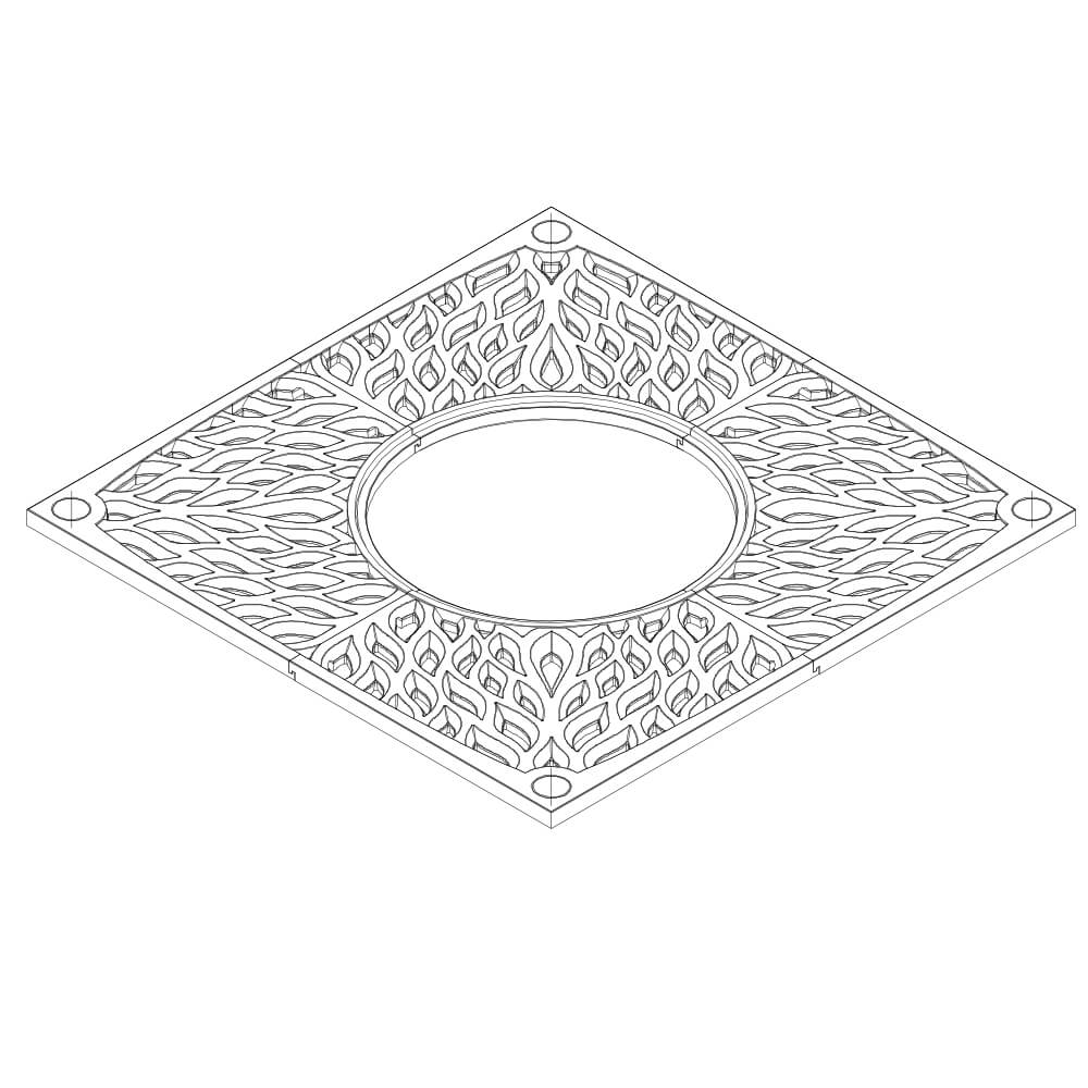 Приствольная решетка для дерева ZKING CRUST 2х2м Черная в Киселевске фото