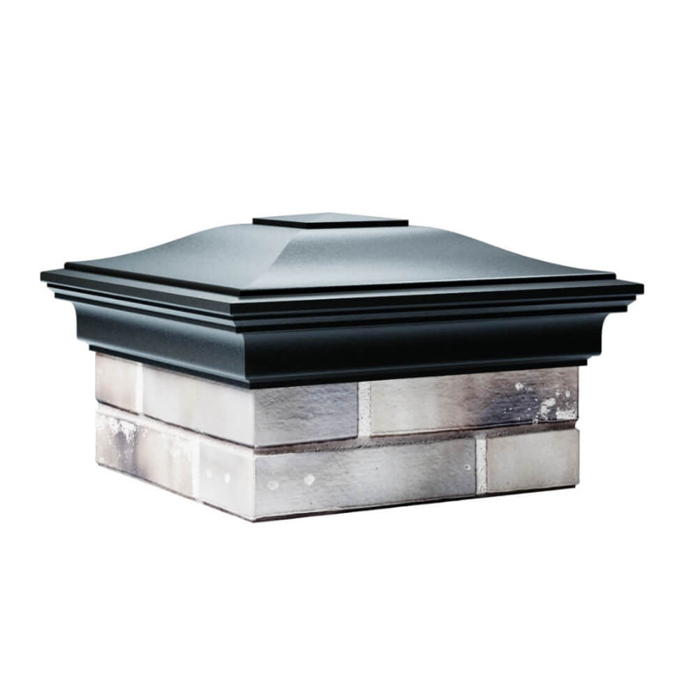 Колпак Zking Монблан Черный на столб 1.5х1.5 еврокирпича 0.7НФ (355х355мм) в Киселевске фото