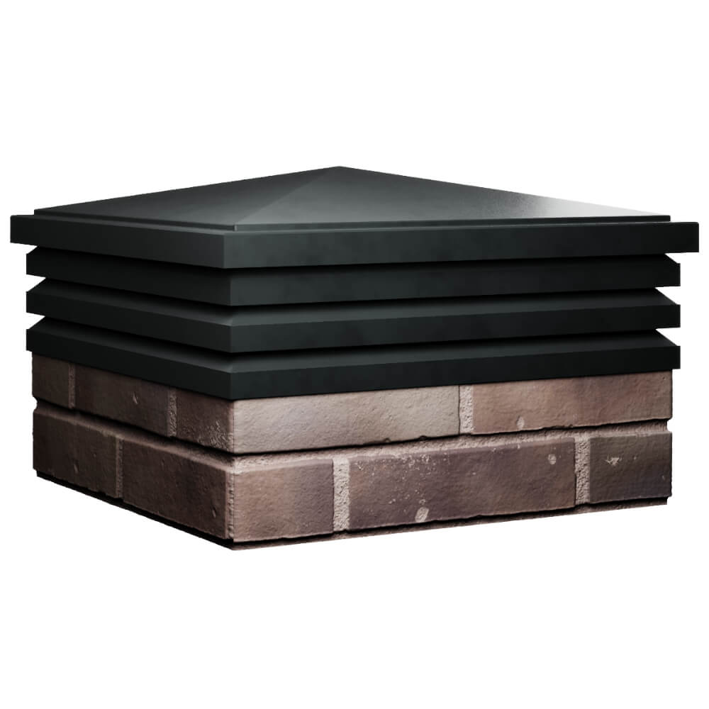 Колпак Zking Бона ХайТек Черный на столб 2х2 кирпича (513х513мм) в Киселевске фото