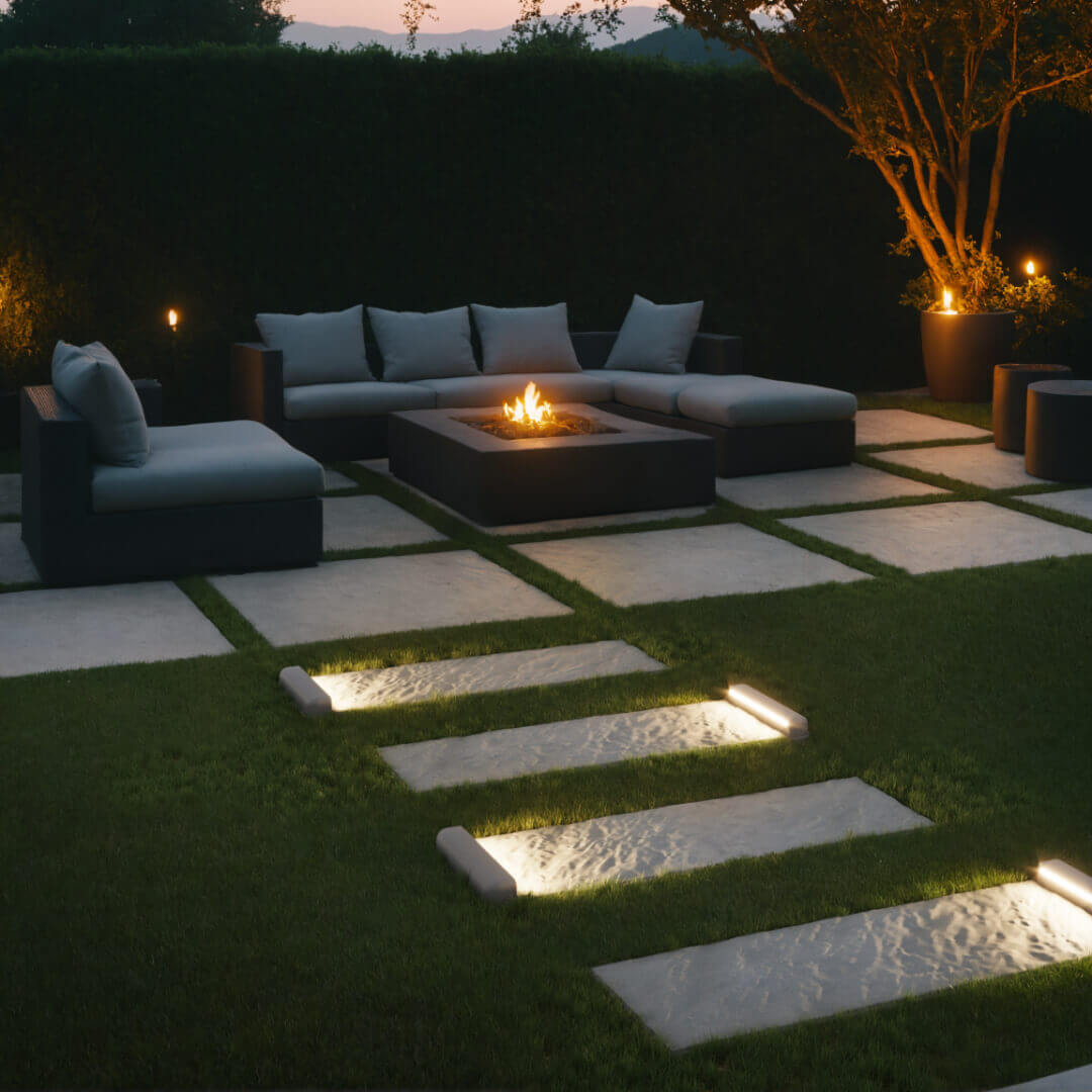 LED Светильник для шаговой плиты STONE Светлая Галька 330х75х98мм в Киселевске фото