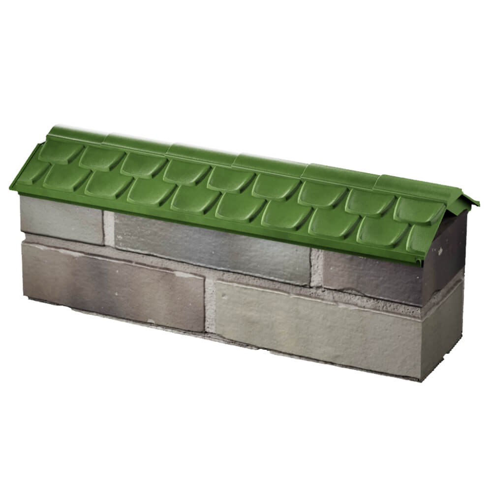 Парапет Zking Эльбрус Зеленый с посадкой на 0.5 кирпича (130мм) в Киселевске фото