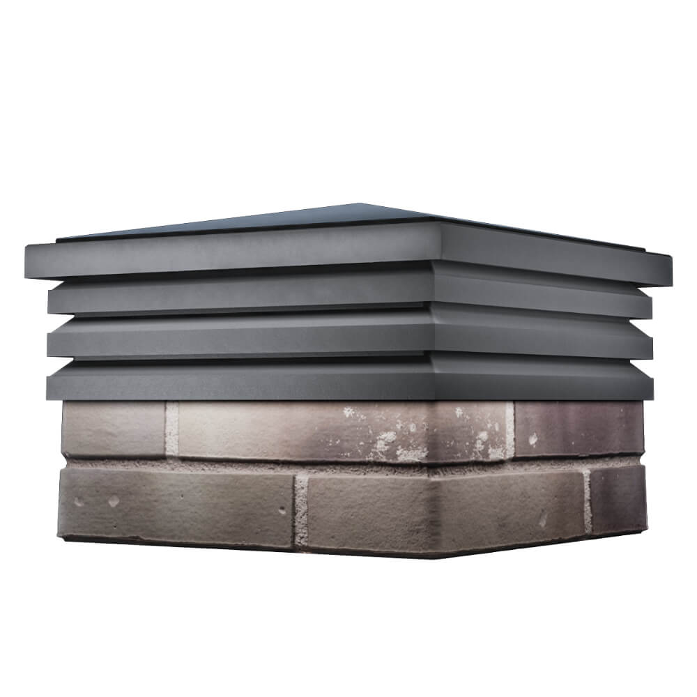 Колпак Zking Бона ХайТек Серый на столб 1.5х1.5 кирпича (385х385мм) в Киселевске фото