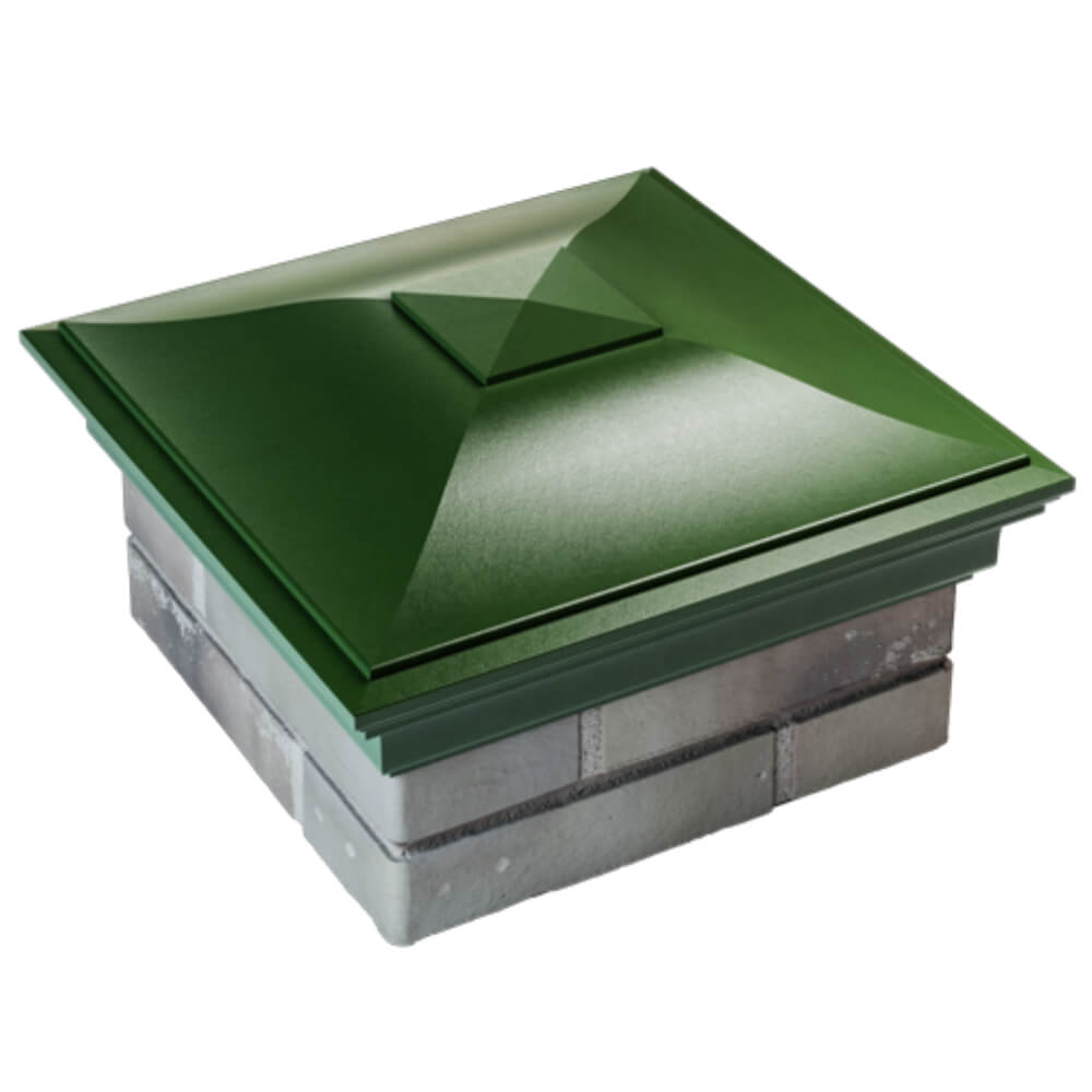 Колпак Zking Монблан Зеленый на столб 1.5х1.5 кирпича (385х385мм) в Киселевске фото