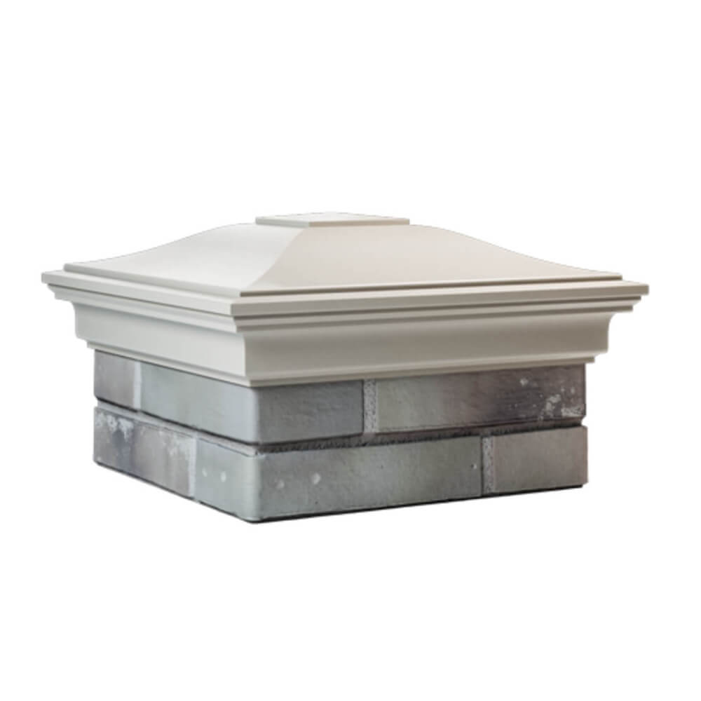 Колпак Zking Монблан Бежевый на столб 1.5х1.5 еврокирпича 0.7НФ (355х355мм) в Киселевске фото