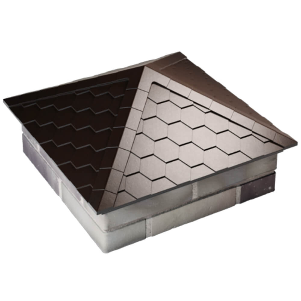 Колпак Zking Эверест Коричневый на столб 2х2 кирпича (535х535мм) Киселевск фото