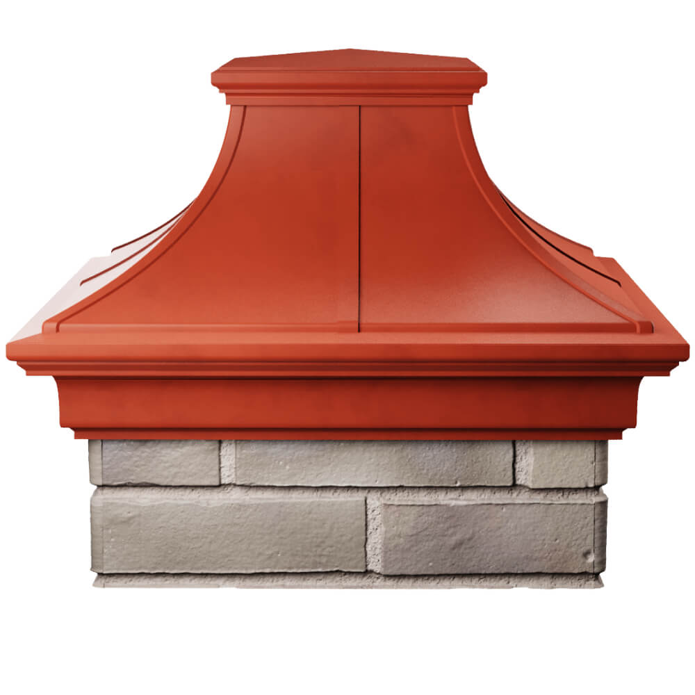 Колпак Zking Монблан Премиум Красный на столб 1.5х1.5 кирпича (385х385мм) Киселевск фото