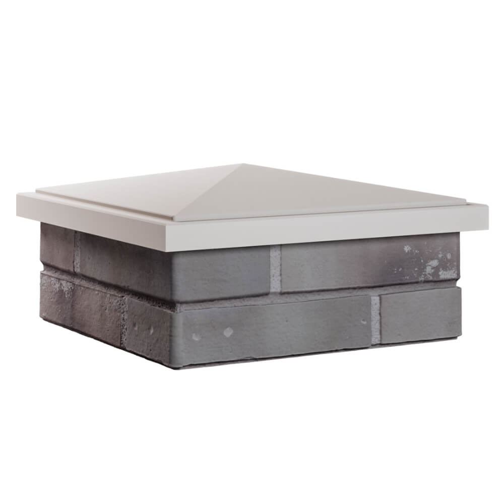 Колпак Zking БонаМоно Бежевый на столб 1.5х1.5 кирпича (385х385, 400х400мм) в Киселевске фото