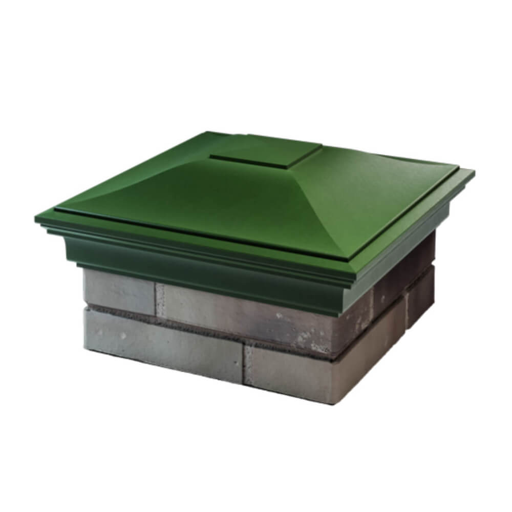 Колпак Zking Монблан Зеленый на столб 1.5х1.5 еврокирпича 0.7НФ (355х355мм) в Киселевске фото