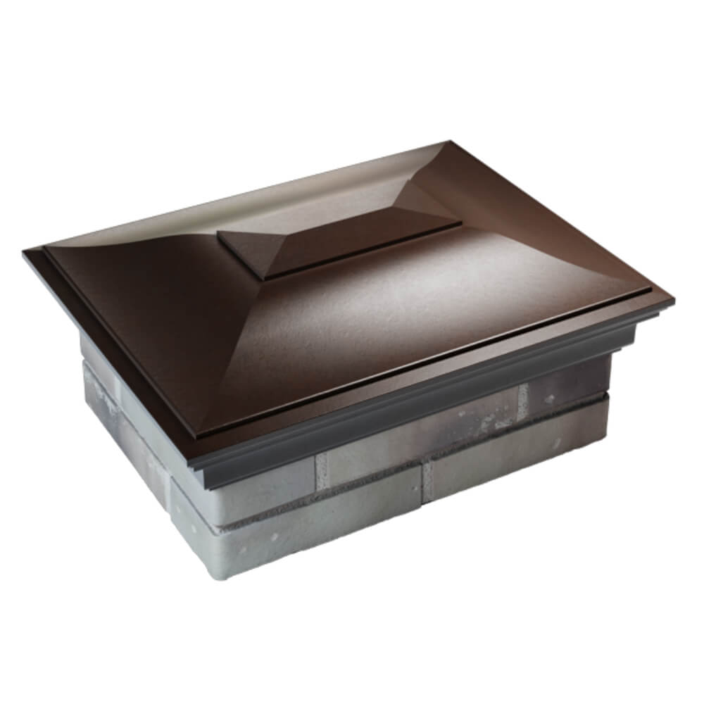 Колпак Zking Монблан Коричневый на столб 2х1.5 кирпича (515х385мм) Киселевск фото