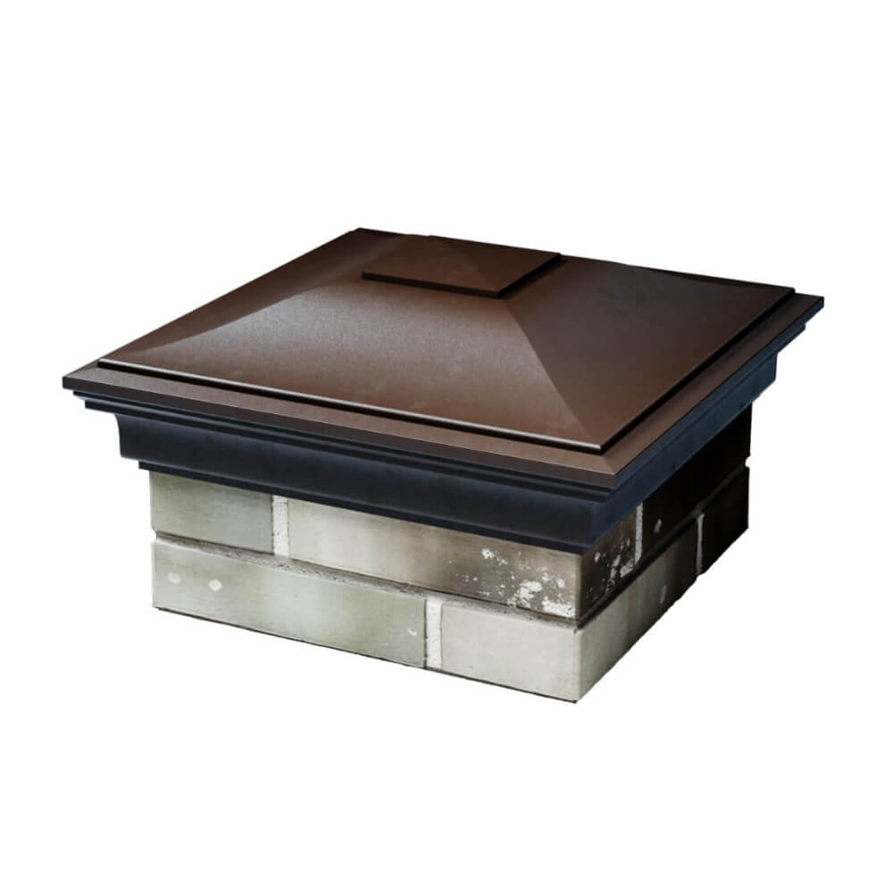 Колпак Zking Монблан Коричневый на столб 1.5х1.5 еврокирпича 0.7НФ (355х355мм) в Киселевске фото