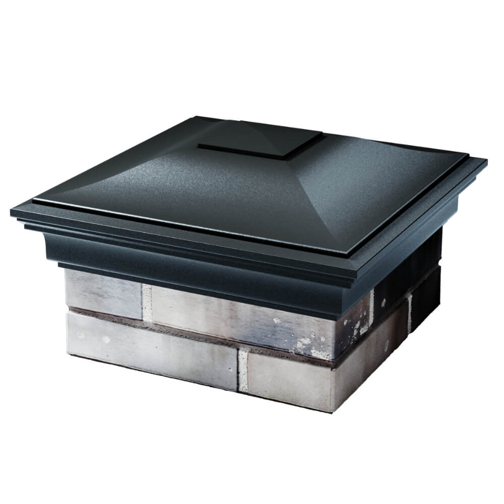 Колпак Zking Монблан Черный на столб 1.5х1.5 кирпича (385х385мм) в Киселевске фото