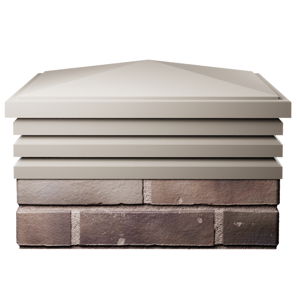 Колпак Zking Бона ХайТек Бежевый на столб 2х2 кирпича (513х513мм) Киселевск фото