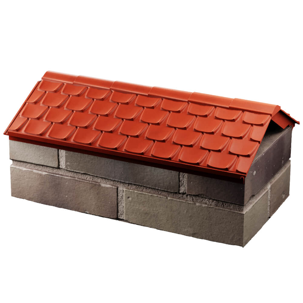 Парапет Zking Эльбрус Красный с посадкой на 1 кирпич (255мм) в Киселевске фото