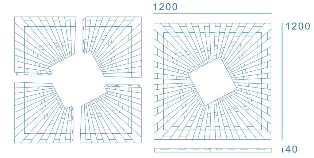Приствольная решетка для дерева ZKING ATMOSPHERE 1.2х1.2м Черная в Киселевске фото