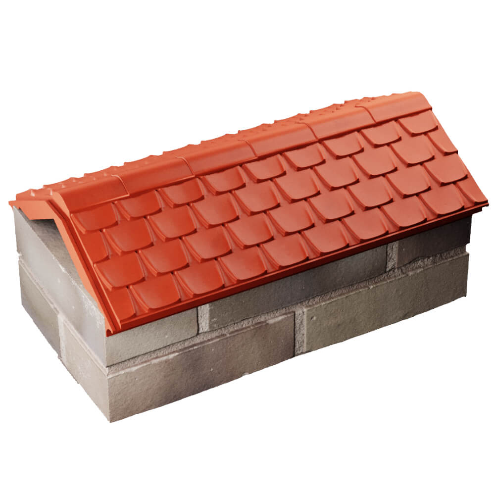 Парапет Zking Эльбрус Красный с посадкой на 1 кирпич (255мм) в Киселевске фото