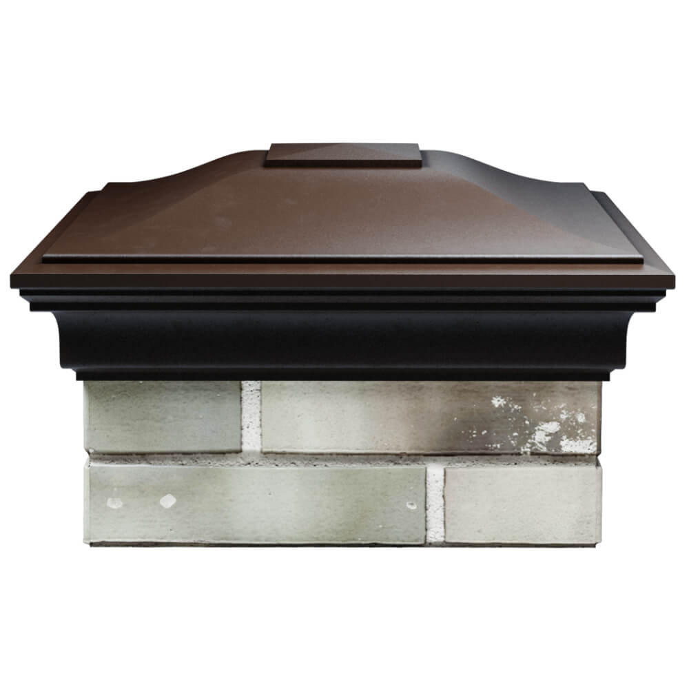 Колпак Zking Монблан Коричневый на столб 1.5х1.5 кирпича (385х385мм) Киселевск фото