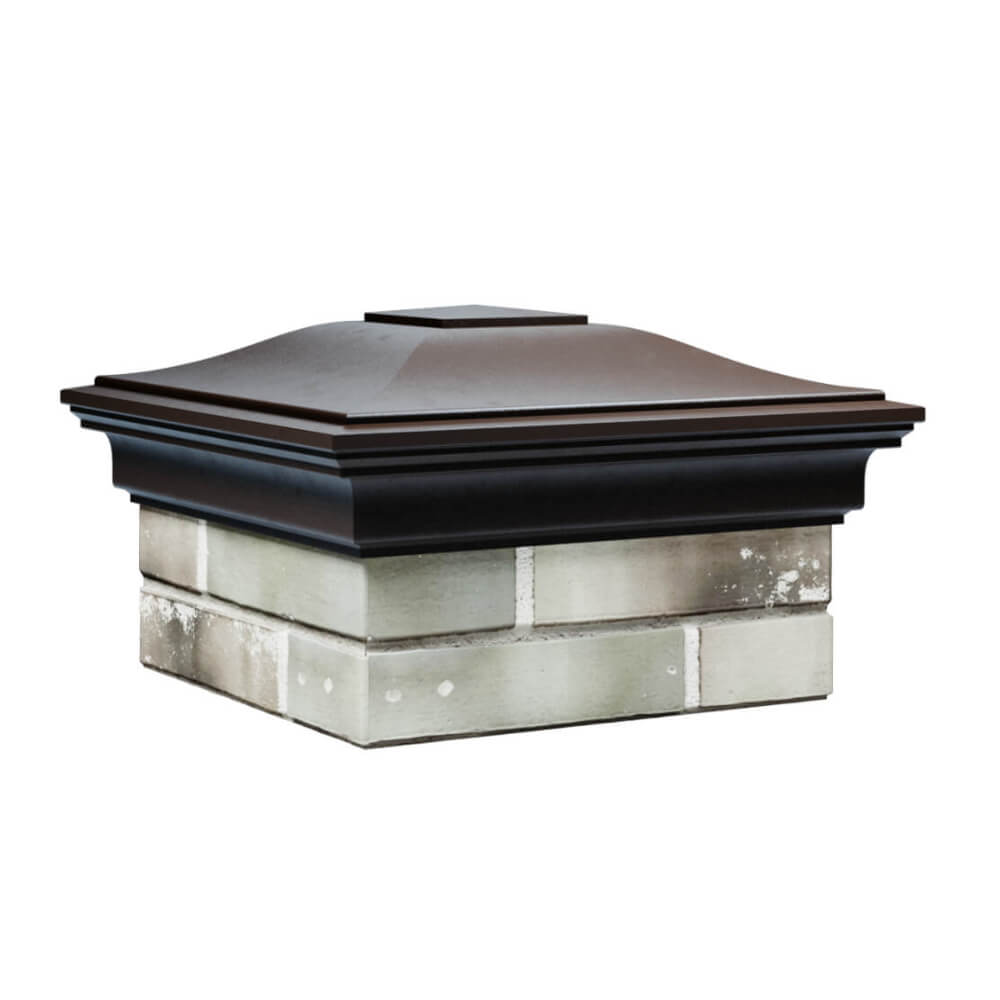 Колпак Zking Монблан Коричневый на столб 1.5х1.5 еврокирпича 0.7НФ (355х355мм) в Киселевске фото