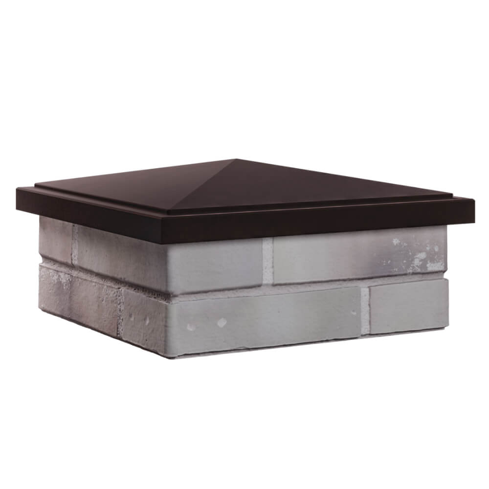 Колпак Zking БонаМоно Коричневый на столб 1.5х1.5 кирпича (385х385, 400х400мм) в Киселевске фото