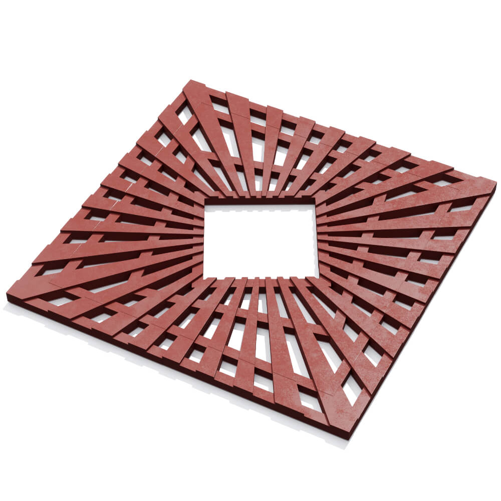 Приствольная решетка для дерева ZKING ATMOSPHERE 1.2х1.2м Красная в Киселевске фото