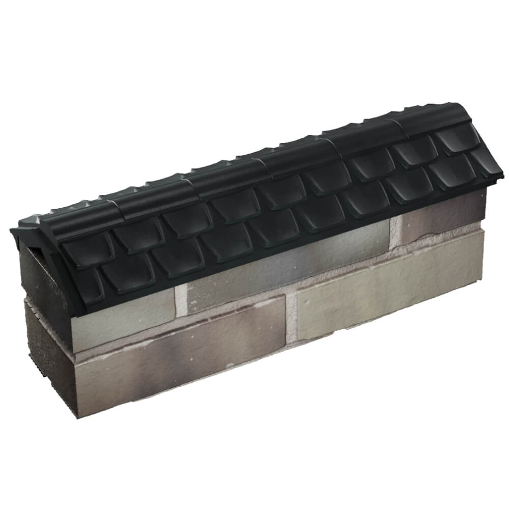 Парапет Zking Эльбрус Черный с посадкой на 0.5 кирпича (130мм) в Киселевске фото