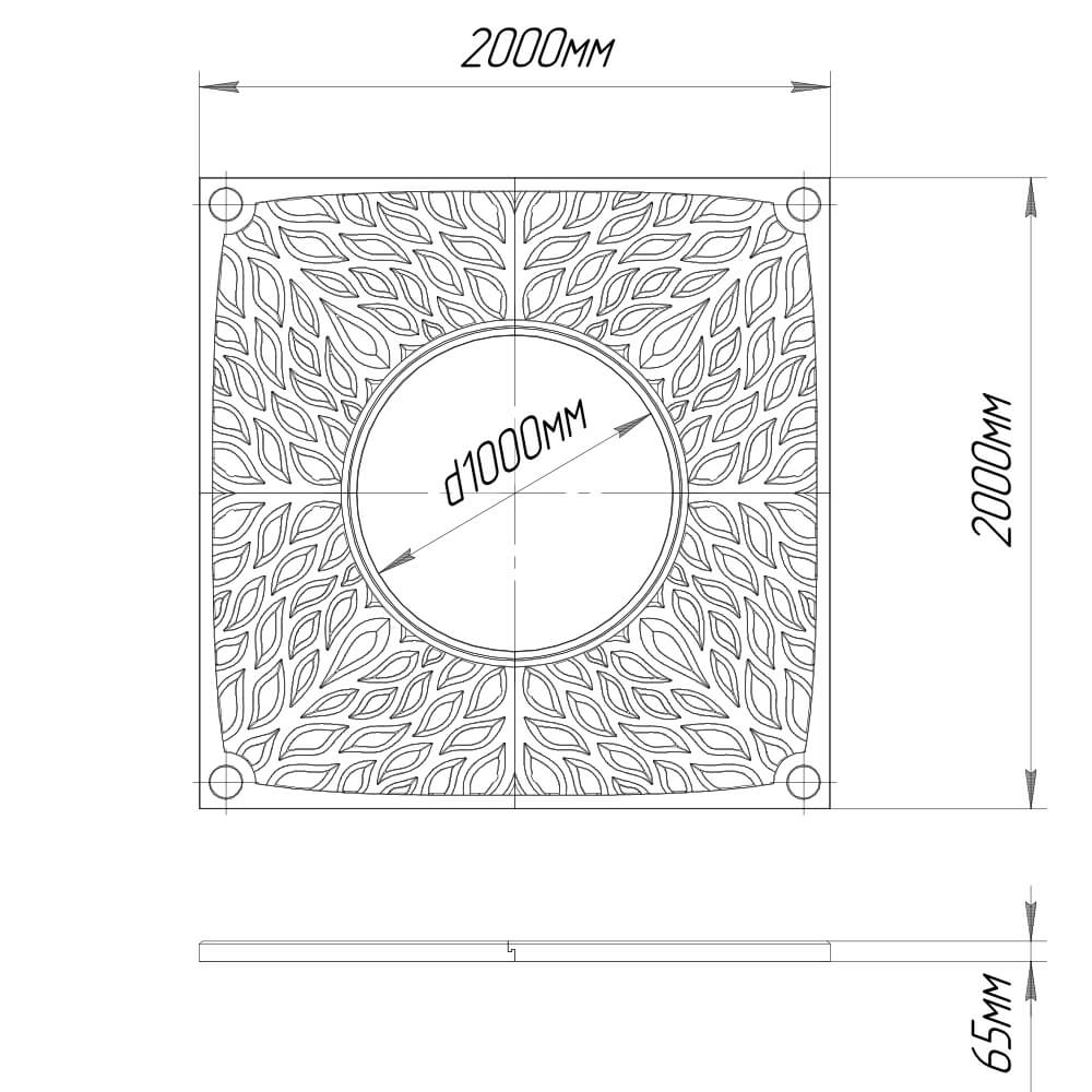 Приствольная решетка для дерева ZKING CRUST 2х2м Черная в Киселевске фото