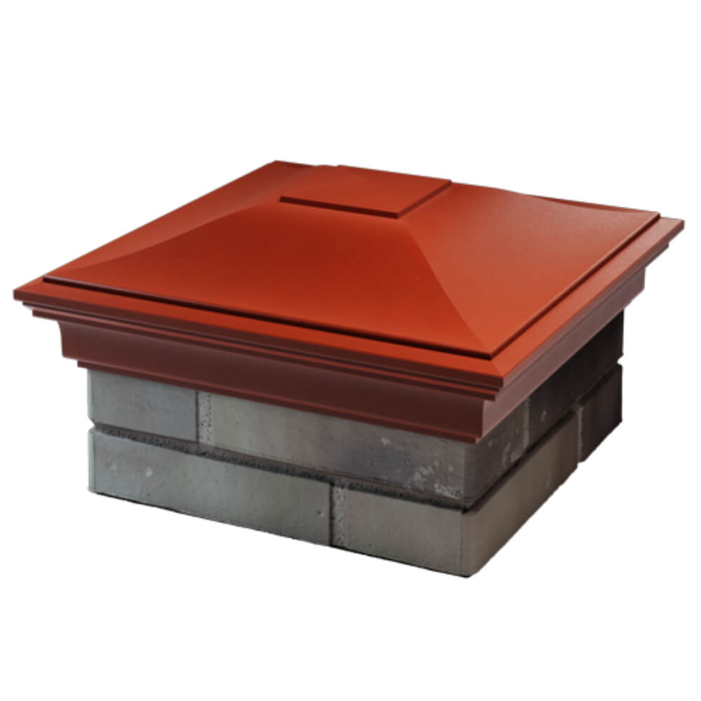 Колпак Zking Монблан Красный на столб 1.5х1.5 кирпича (385х385мм) в Киселевске фото