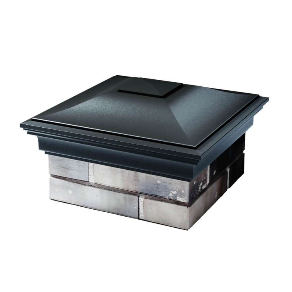 Колпак Zking Монблан Черный на столб 1.5х1.5 еврокирпича 0.7НФ (355х355мм) в Киселевске фото