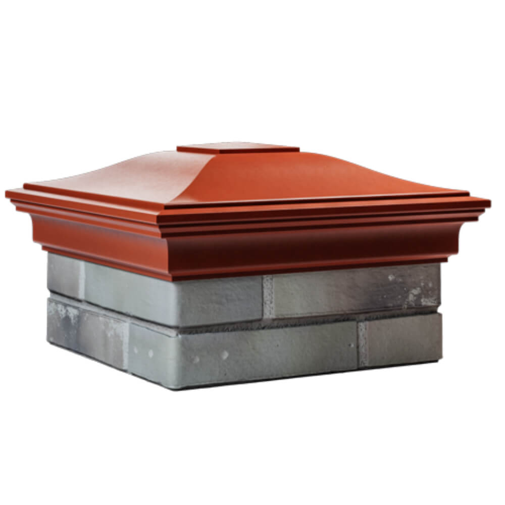 Колпак Zking Монблан Красный на столб 1.5х1.5 кирпича (385х385мм) в Киселевске фото