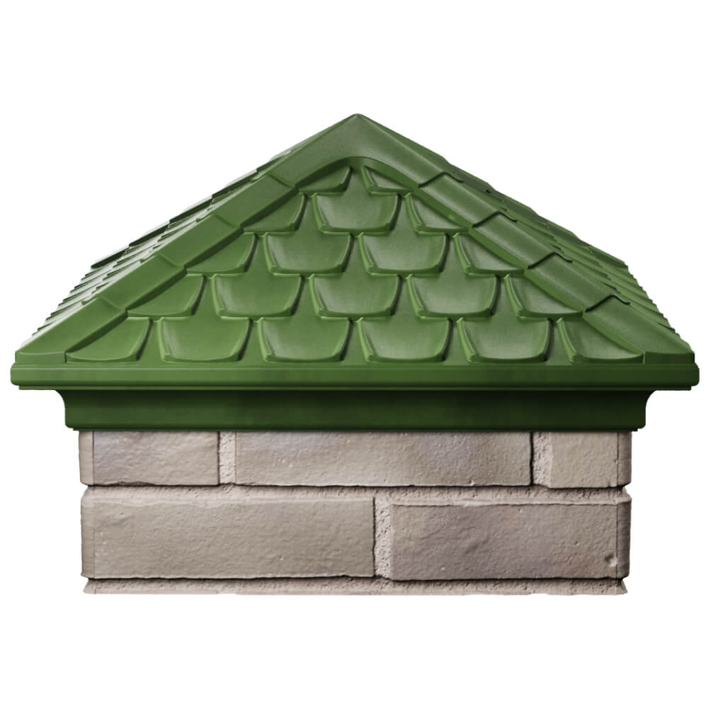 Колпак Zking Эльбрус Зеленый на столб 1.5х1.5 кирпича (385х385мм) Киселевск фото