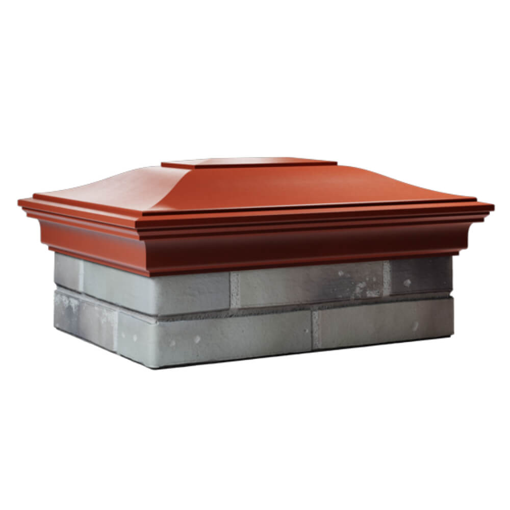 Колпак Zking Монблан Красный на столб 2х1.5 кирпича (515х385мм) в Киселевске фото