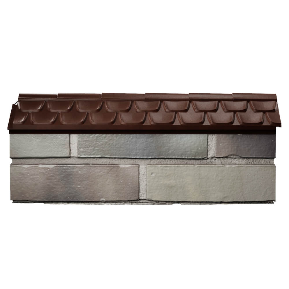 Парапет Zking Эльбрус Коричневый с посадкой на 0.5 кирпича (130мм) в Киселевске фото