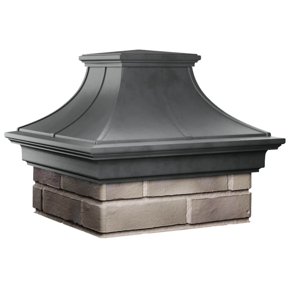 Колпак Zking Монблан Премиум Серый на столб 1.5х1.5 кирпича (385х385мм) в Киселевске фото