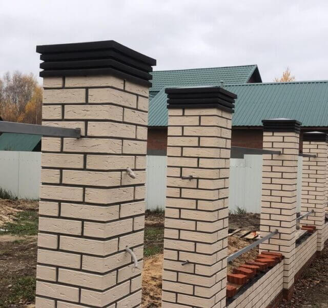 Колпак Zking Бона ХайТек Коричневый на столб 1.5х1.5 кирпича (385х385мм) в Киселевске фото