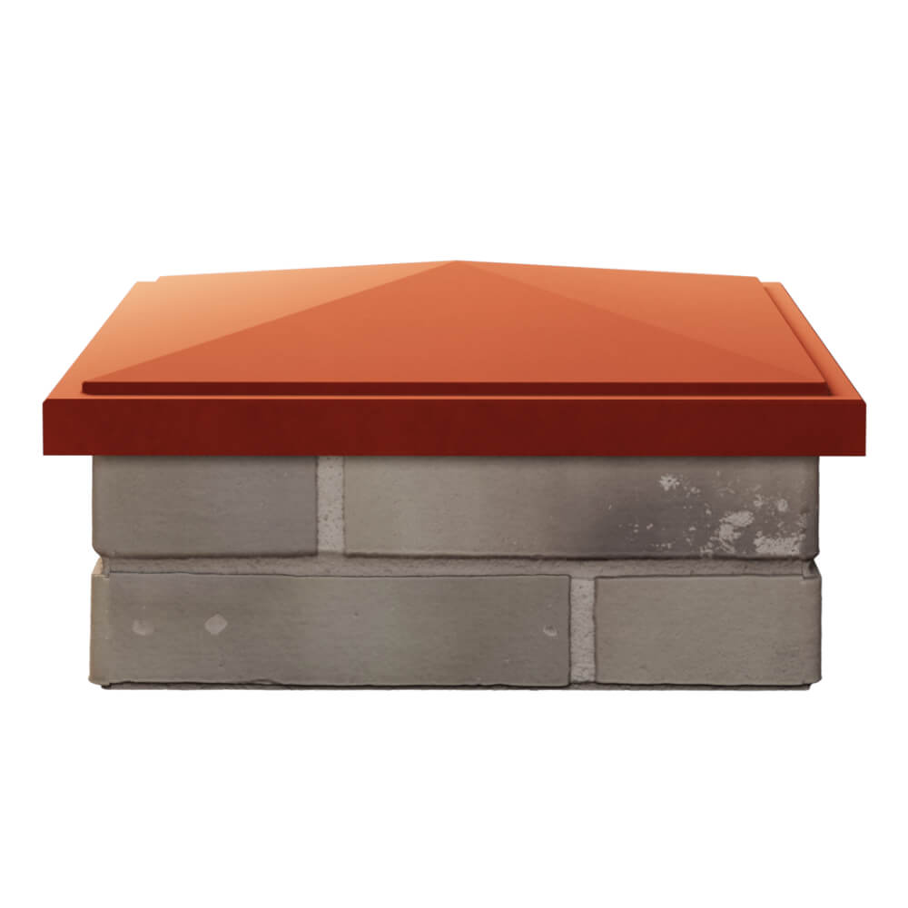 Колпак Zking БонаМоно Красный на столб 1.5х1.5 кирпича (385х385, 400х400мм) Киселевск фото