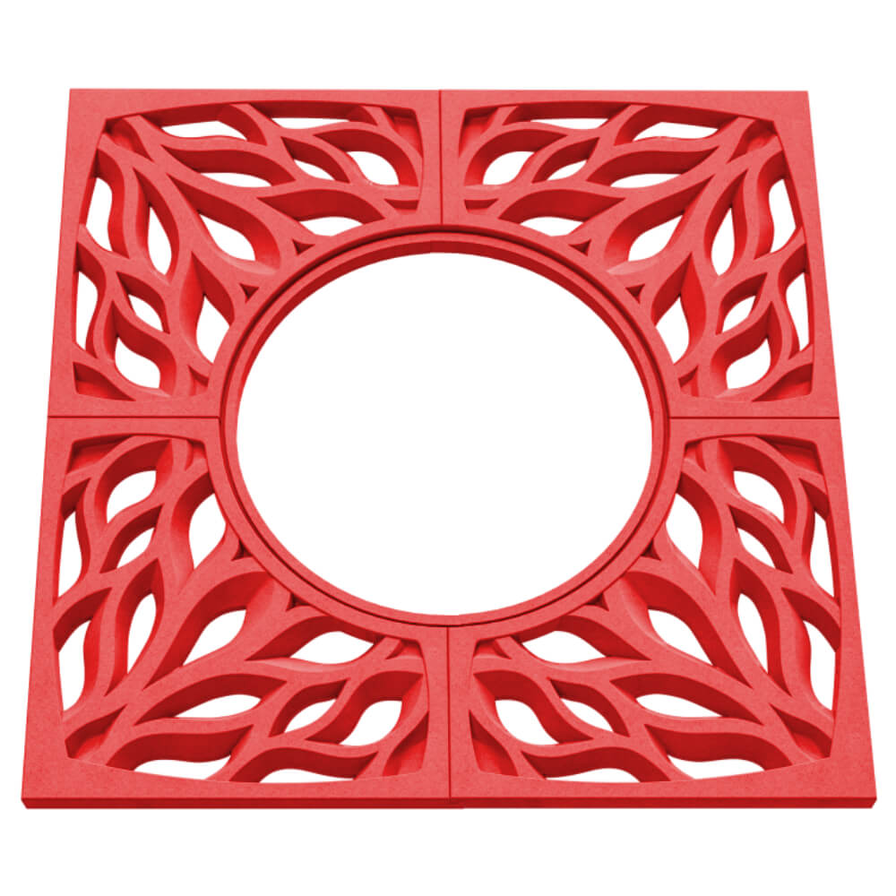 Приствольная решетка для дерева ZKING CRUST 1.2х1.2м Красная в Киселевске фото